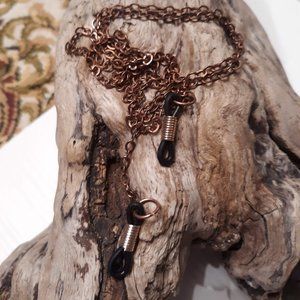 Antique copper plated eyeglass chain
